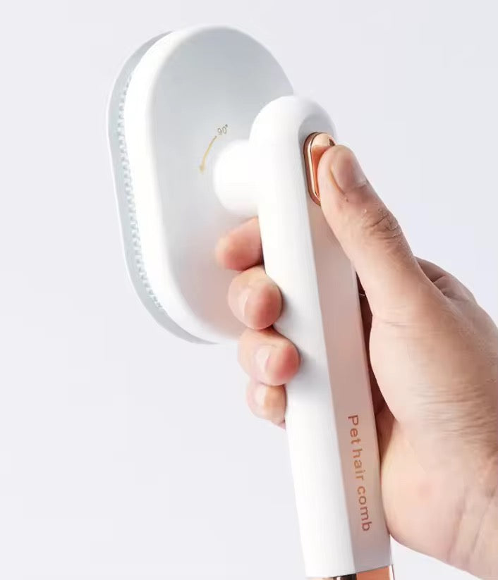 Brosse auto nettoyante pour chien et chat Blanc