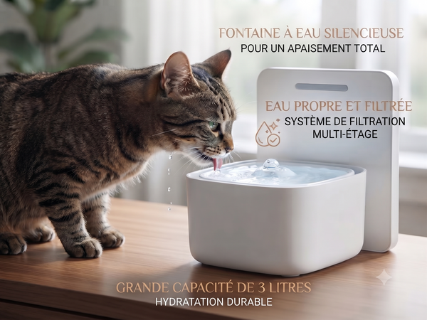 Fontaine à eau chats et chiens moderne 
