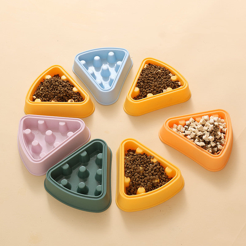 Gamelle anti glouton forme de pizza chat et chien