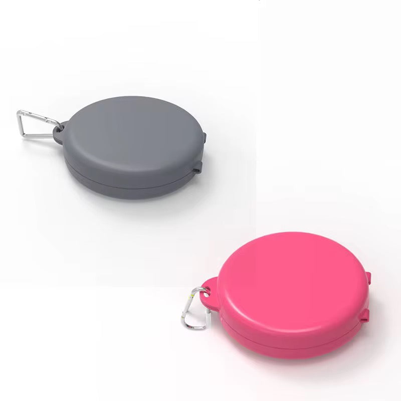 Gamelle pour balade deux en un Gris et rose