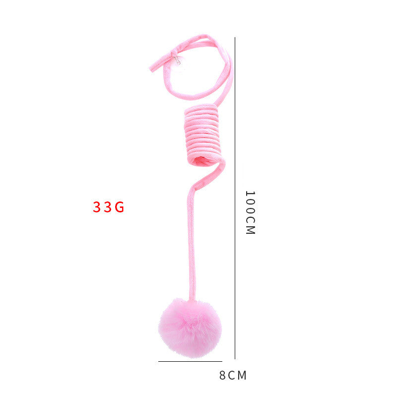 Jouet chat interactif canne à pêche , balle , autonomie Rose