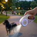 Laisse rétractable avec lumière pour chiens robuste